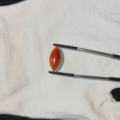 Certified MADE IN JAPAN 4.684 cts. Intense Crimson Red Burmese A-Jadeite Marquise Cabochon Loose Stone LS43