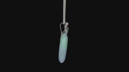 Jito Round Burmese A-Jadeite 24mm Icy Lavender and Green Donut Pendant (with 18K White Gold) - HKJSL Certified
