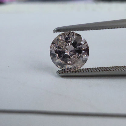 Natural 1.51 cts. Light Pinkish Brown Round Brilliant Diamond Loose Stone - GIA Certified - LS57
