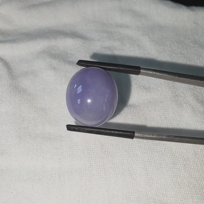 Certified MADE IN JAPAN 19.64 cts. Bright Lavender Burmese A-Jadeite Oval Cabochon Loose Stone LS65
