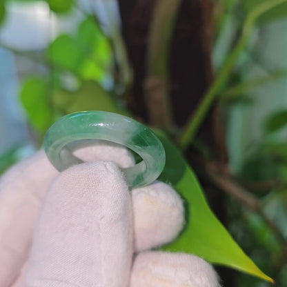 Masters Burmese A-Jadeite Infinity Band Ring Size US 9.5 09021 - Certified