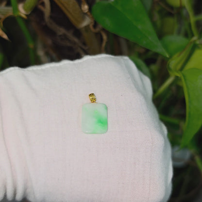 Miyoshi Locket Burmese A-Jadeite Charm Pendant (with 18K Yellow Gold)- Certified