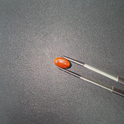 Certified MADE IN JAPAN 3.784 cts. Intense Crimson Red Burmese A-Jadeite Oval Cabochon Loose Stone LS42