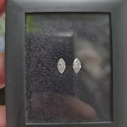 GIA Certified 0.82 cts. Natural D SI1 Marquise Diamond Matched Pair Loose Stones Jewelry Set JS005
