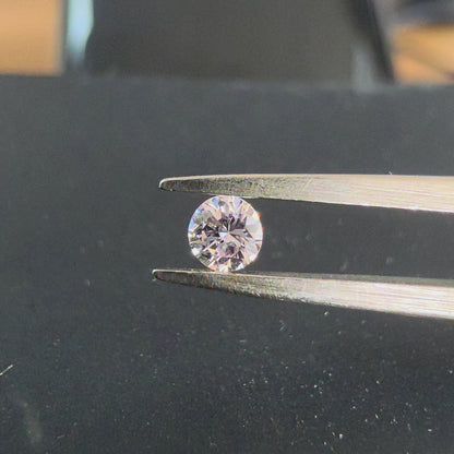 Natural 0.139 cts. Very Light Pink VS2 Round Brilliant Diamond Loose Stone - Certified - LS48