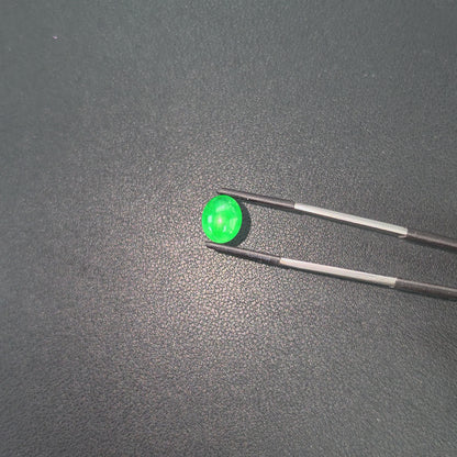 Certified MADE IN JAPAN 4.41 cts. Intense Vivid Imperial Green Burmese A-Jadeite Oval Cabochon Loose Stone LS44