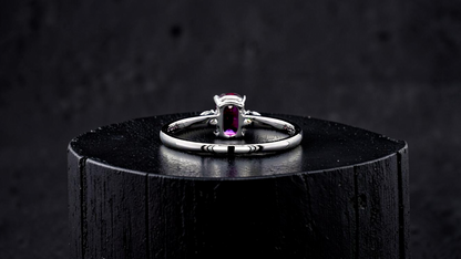 Tahara 1.00 cts. Natural Pigeons Blood Vivid Red Ruby Ring (with 18K White Gold and Natural White Diamonds) Size US 8  - R22