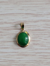Load image into Gallery viewer, Qīng Zhong Jade Pendant (with 14K Gold)