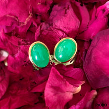 Load image into Gallery viewer, Qīng Jade Earrings (with 14K Gold)