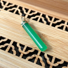 Load image into Gallery viewer, Jade Stem Drop Pendant (with 14K Gold)