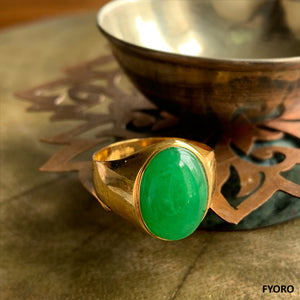 Anyang Royal Jade Ring (with 14K Gold)
