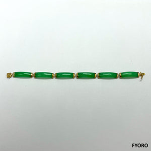 Xiao Fu Fuku Fortune Yat Jade Bracelet (with 14K Gold)