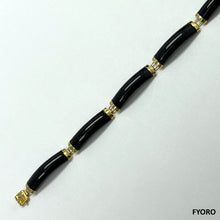 Load image into Gallery viewer, Xiao Fu Fuku Fortune Yat Onyx Bracelet (with 14K Gold)