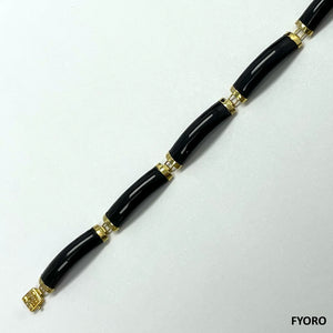 Xiao Fu Fuku Fortune Yat Onyx Bracelet (with 14K Gold)