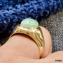 Load image into Gallery viewer, Anyang Tai Royal Spring Jade Ring (with 14K Gold)