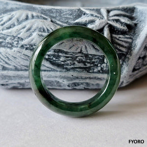 Deep Burmese Jade Statement Ring