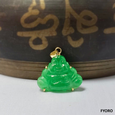Guangdong Jade Buddha Pendant (with 18K Gold)