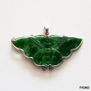Yunnanese Jade Butterfly Pendant (with 14K Gold)