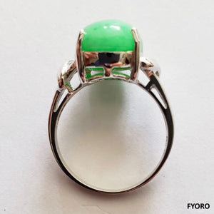 Beijing Royal Jade Ring (with 14K White Gold)