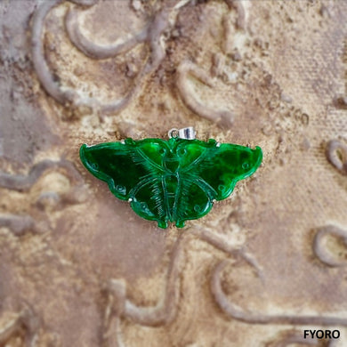 Yunnanese Jade Butterfly Pendant (with 14K Gold)