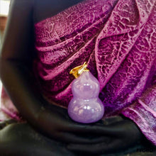 画像をギャラリービューアに読み込む, （紫）釈迦花瓶ペンダント（14金製）
