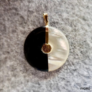 Yin and Yang Fortune Pendant (with 14K Gold)