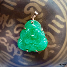 Load image into Gallery viewer, Lijiang Jade Buddha Pendant (with 14K Gold)