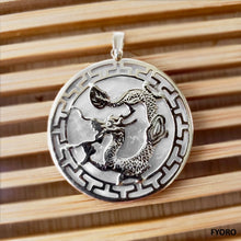 Load image into Gallery viewer, Kowloon White MOP Dragon Pendant (with 14K Gold)