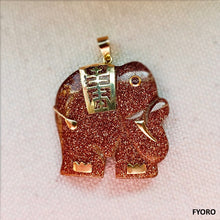 Load image into Gallery viewer, Shanghainese Gam Sandstone Elephant Pendant (with 14K Gold)
